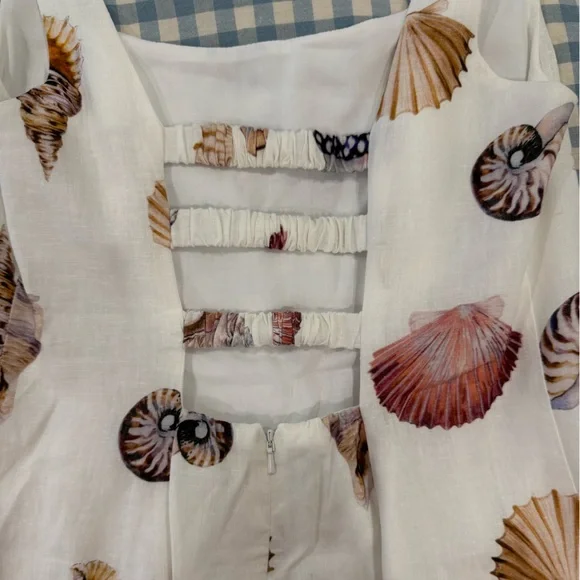 Show Me Your MuMu White Shell-Print Mini Dress - Picture 5 of 5